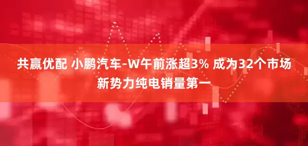 共贏優配 小鵬汽車-W午前漲超3% 成為32個市場新勢力純電銷量第一